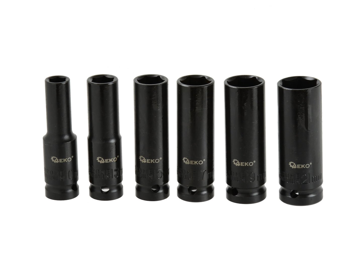 Geko Satz Langer Schlagschrauber-einsätze 1/2" 10-21 Mm 6 Stück (20)