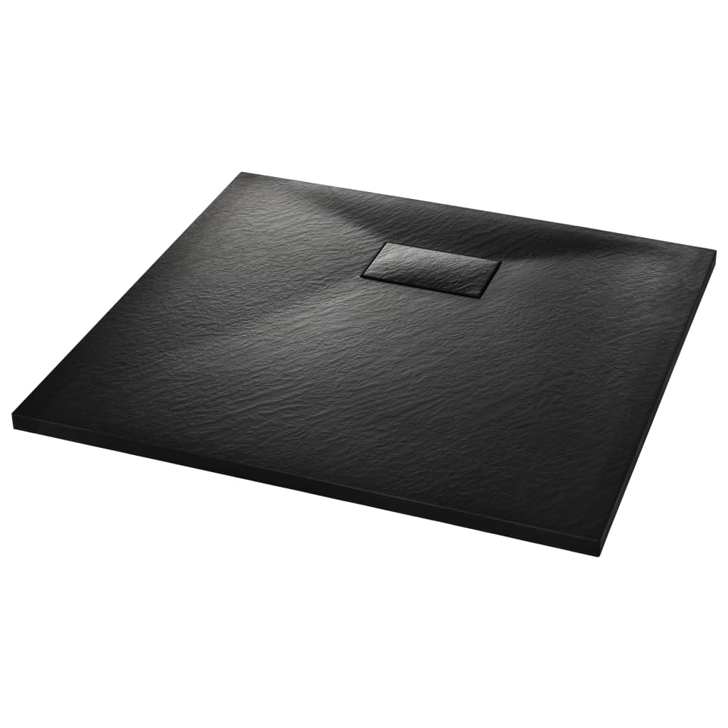 Shower Base Tray Smc Black 90x80 Cm Vidaxl
