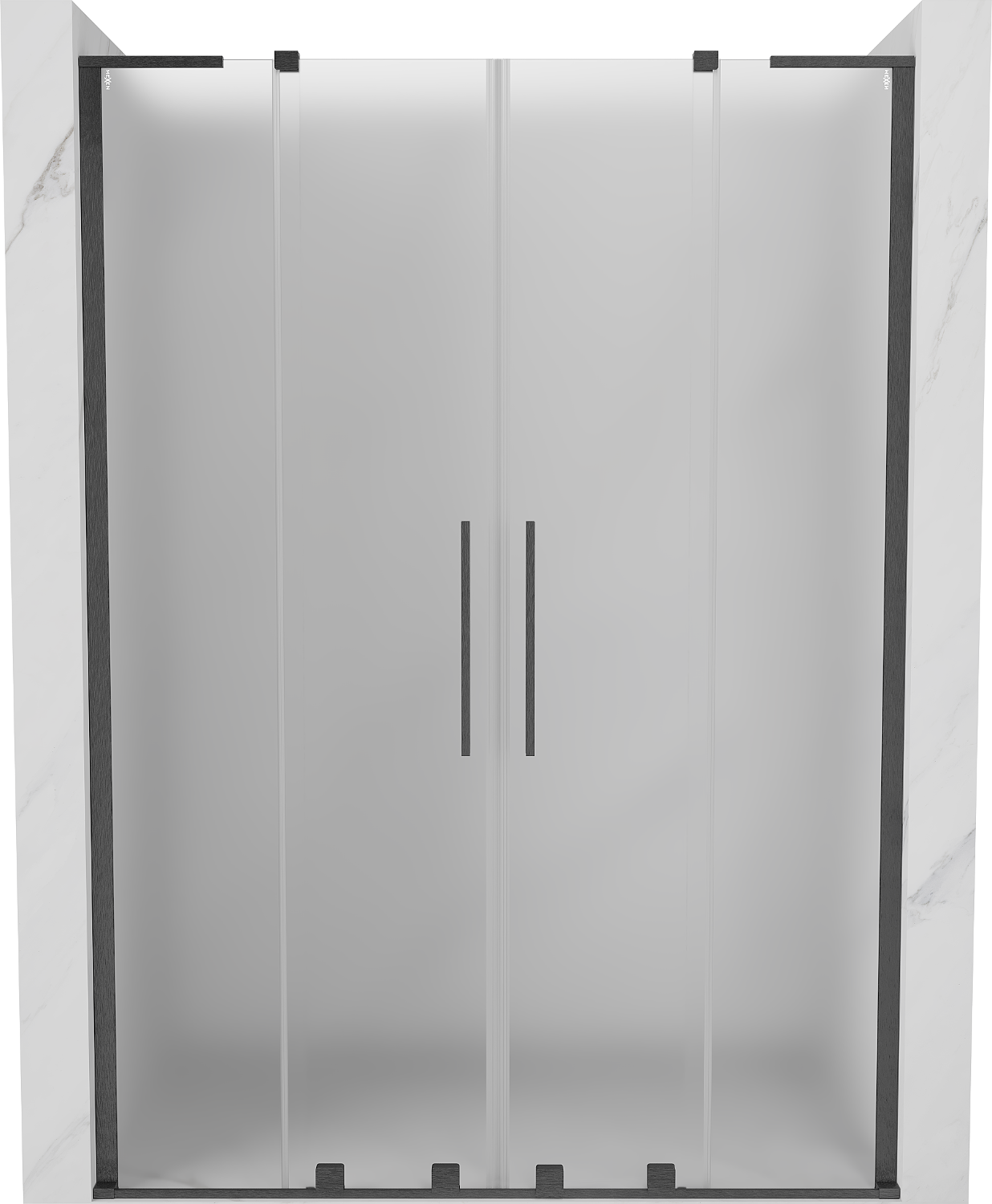 Velar L Duo Schiebetüren 140 Cm, Matt, Gebürstetes Gun Gray - 871-140-003-32-66 - Mexen