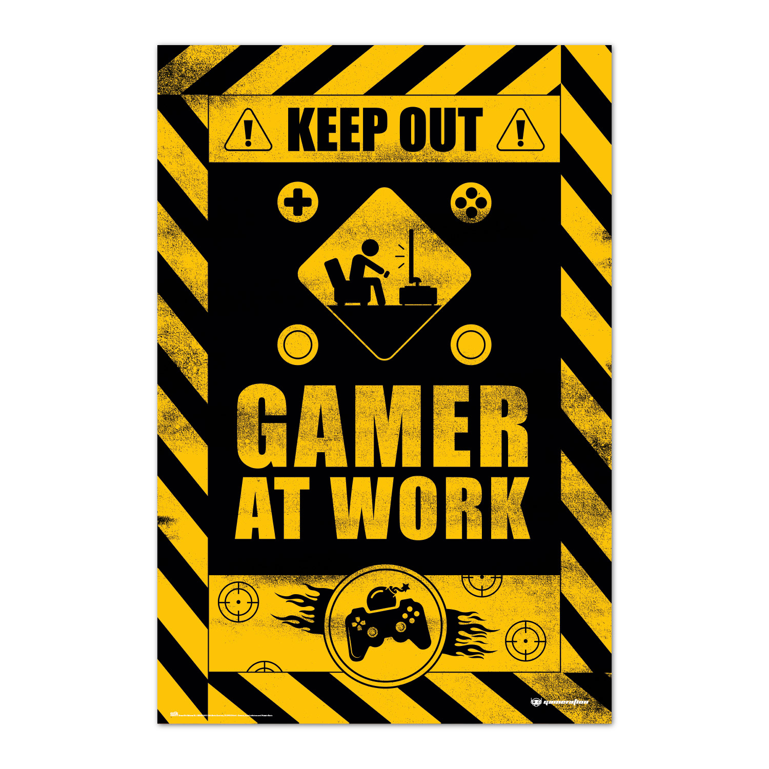 Grupo Erik Mehrfarbig Poster Gameration Gamer Bei Der Arbeit