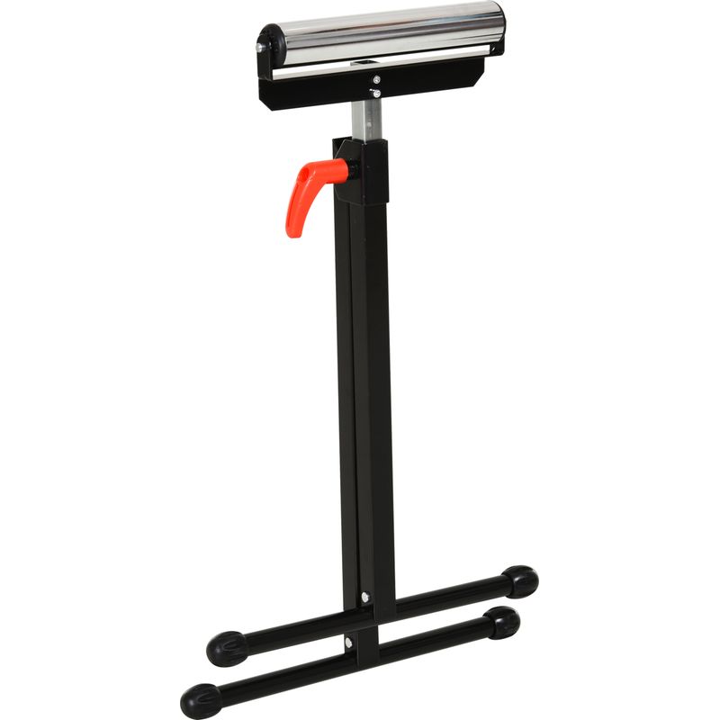 Servante d'atelier à rouleau pliable, hauteur réglable de 68 à 110 cm, charge max. 90 kg, noir