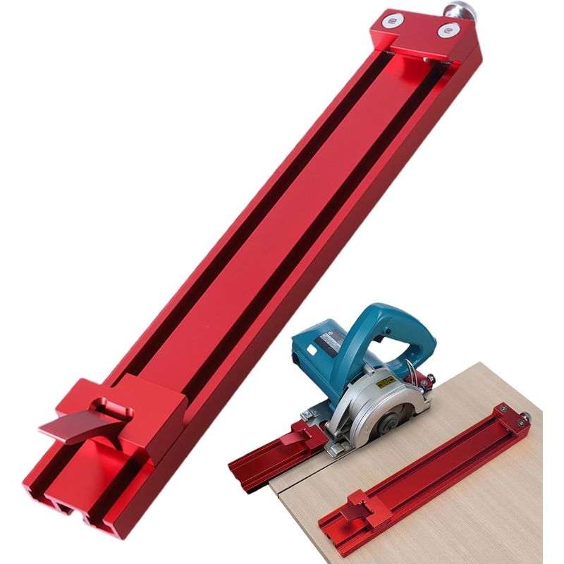 Rail de guidage pour scie circulaire, guide de précision pour coupe du bois, positionnement pour panneaux et armoires