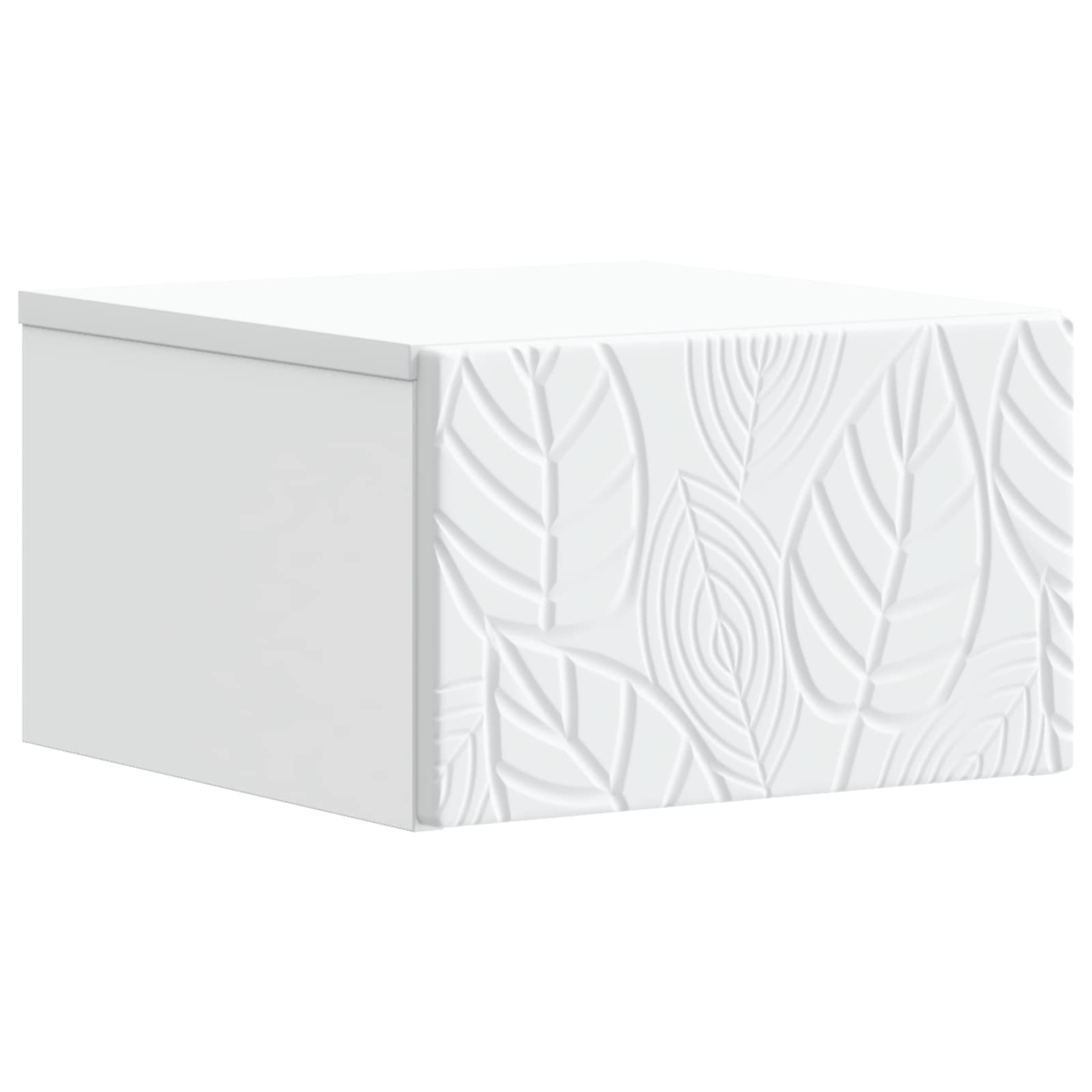 Wall-mounted Bedside Cabinet White 49 X 34.5 X 20 Cm Vidaxl