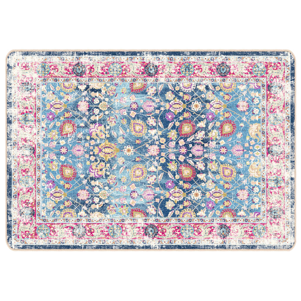 Rug Washable Multicolour 120x180 Cm Anti Slip Vidaxl