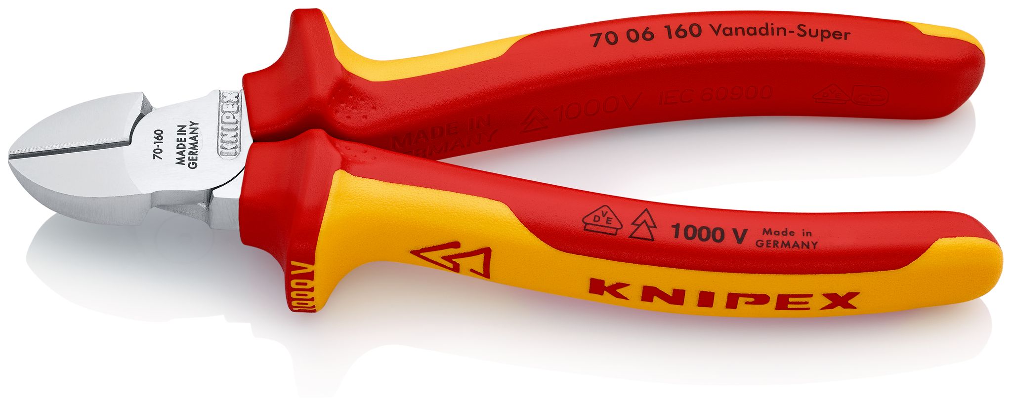 Knipex Mehrfarbig Bolzenschneider + Seitenschneider, Seitenschneider 70 06 160 Sb (160 Mm) - Image 4