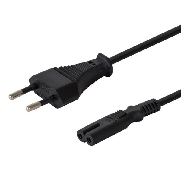Savio Schwarz Cl-97 - Netzkabel (2-Polig, 1,2 M)