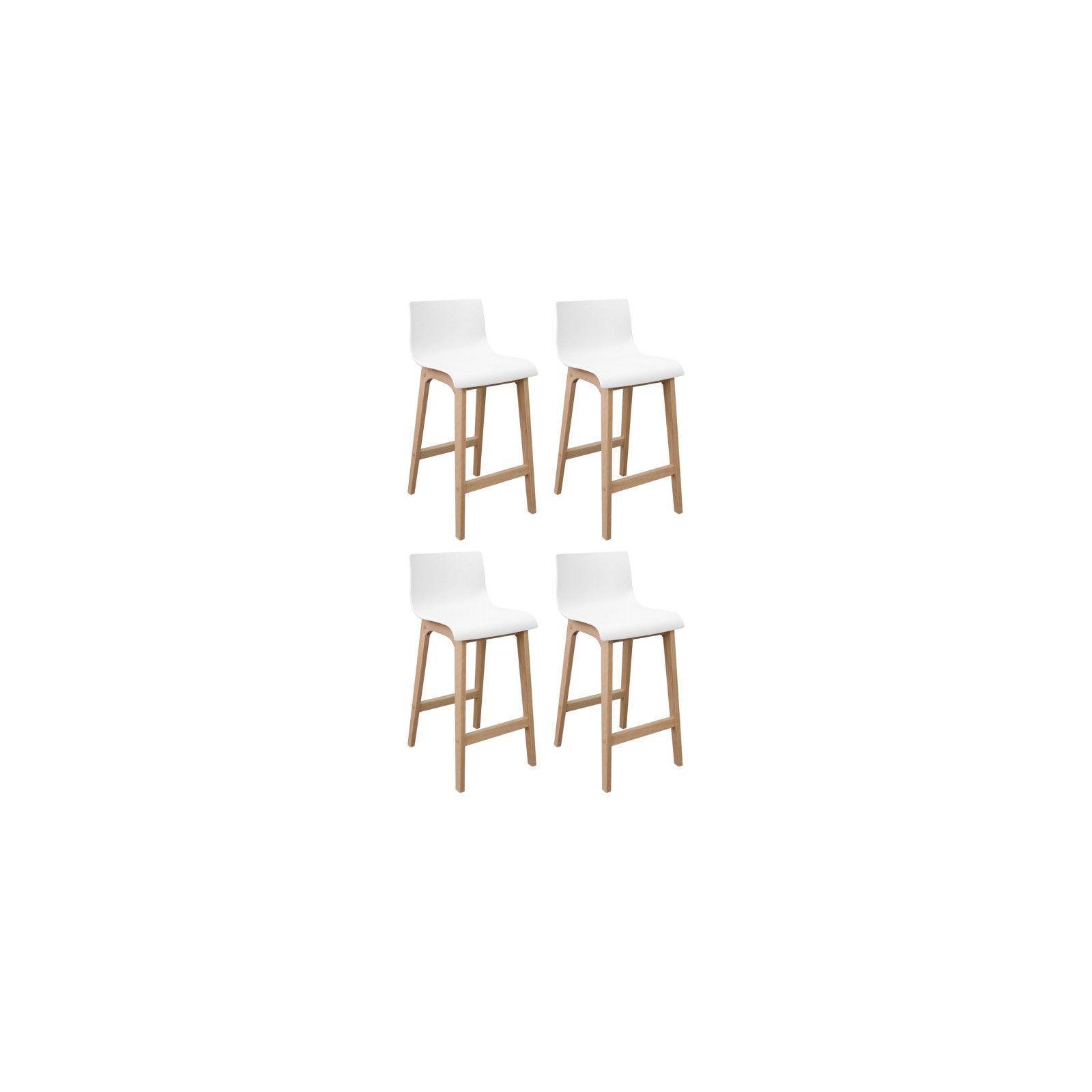 Mob-in - Lot De Tabourets De Bar En Chêne 65cm Tanna