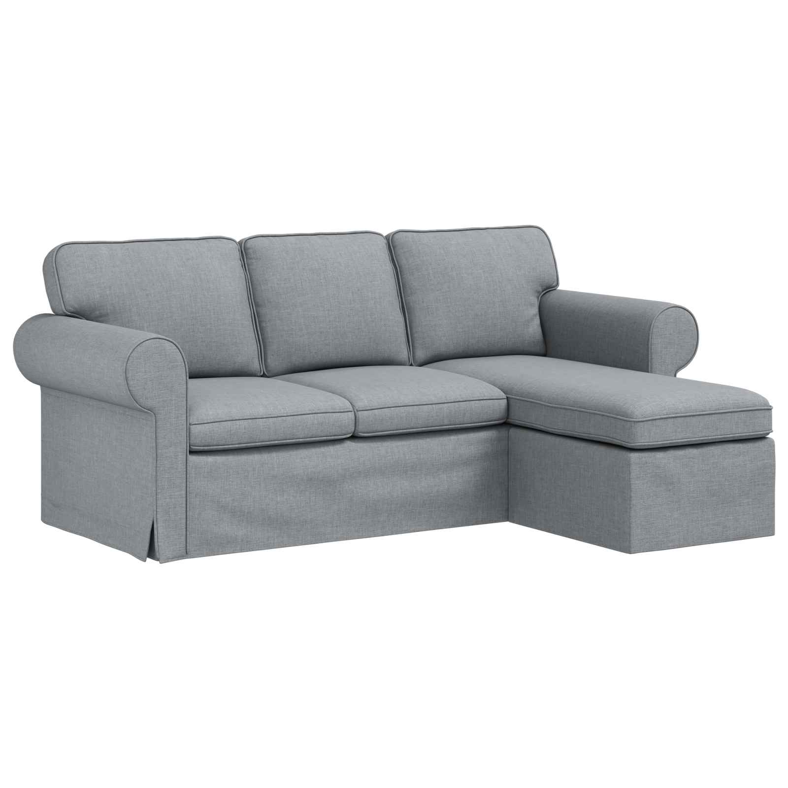 Sofa Light Grey 195 X 138 X 80 Cm Fabric Vidaxl