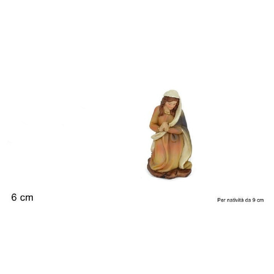 Trade Shop Traesio Statuina Madonna 6 Cm Per Presepe In Resina Deco...
