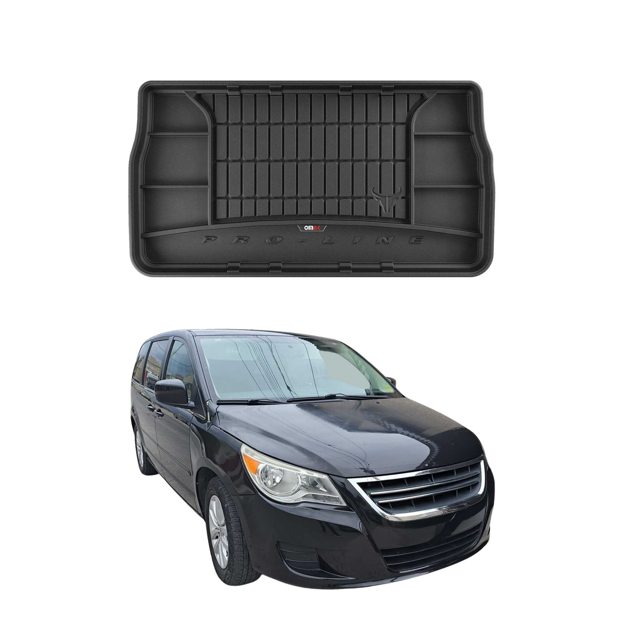 Omac Gummi Kofferraumwanne Für Vw Routan 2009-2013 3D Tpe Laderaumwanne Schwarz 8683828902415
