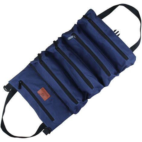 Trousse à outils en tissu Oxford 600F, 48 x 28,5 cm, 300 g, bleu