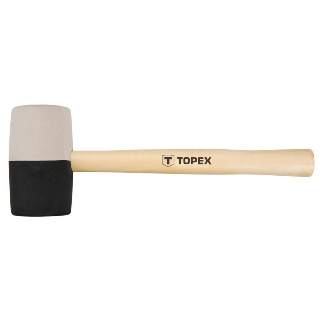 Topex Schwarz Gummihammer 63 Mm/680 G, -Weißes Gummi