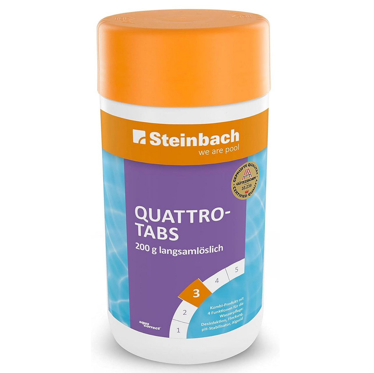 Steinbach Poolpflege Quattrotabs Tabs 1 kg Tabletten, TCCA Multi 85% - Image 3