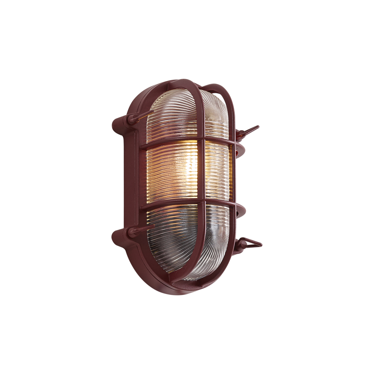 Qazqa Aplique de Exterior Rojo Oscuro IP44 - Noutica