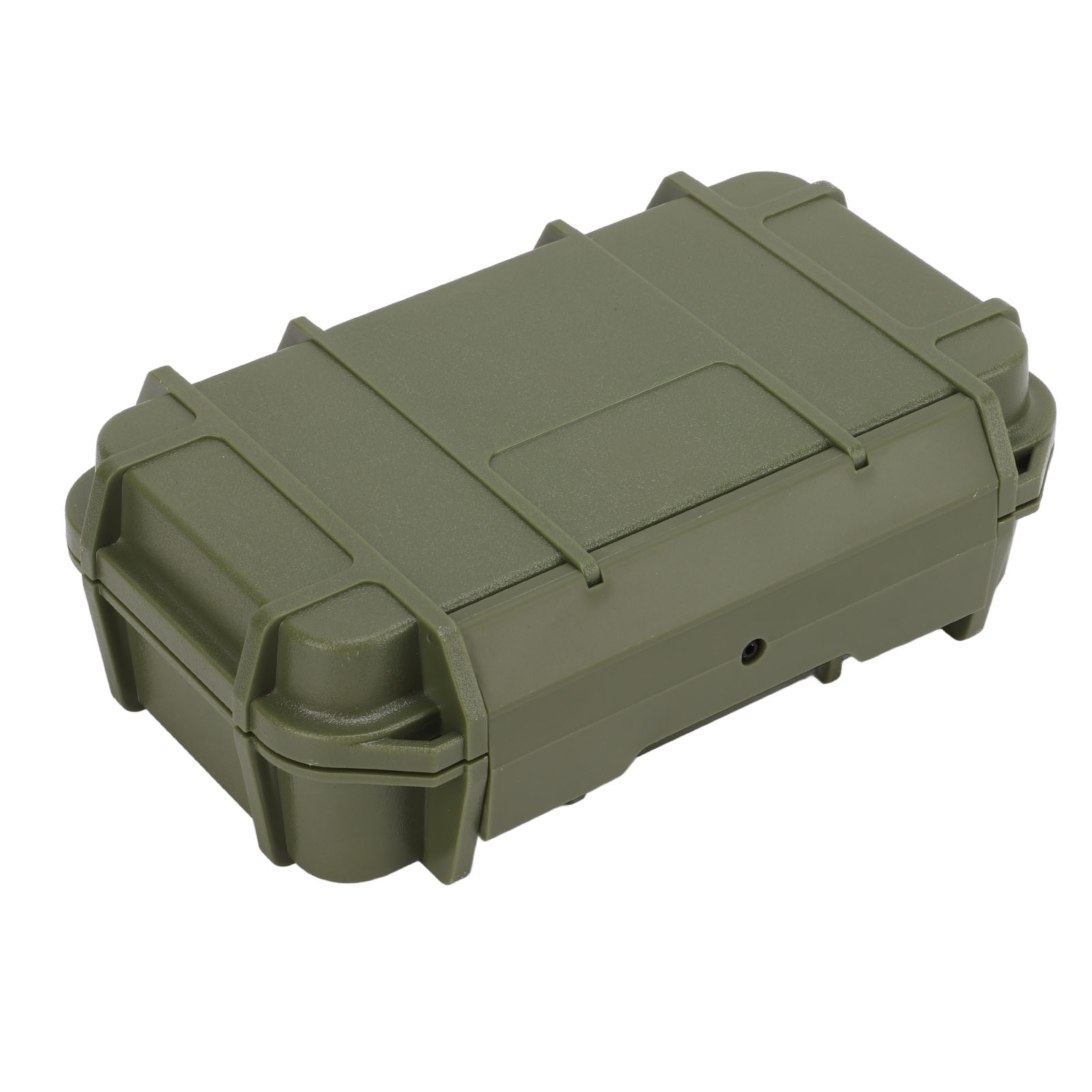 Mallette rigide étanche ABS verte, double protection, 21 x 13,3 x 6,5 cm