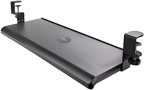 StarTechcom Under-Desk Keyboard Tray Clamp-on Keyboard Holder Supports up to 12kg 265lb Sliding Keyboard and Mouse Drawer with C-Clamps - Image 5