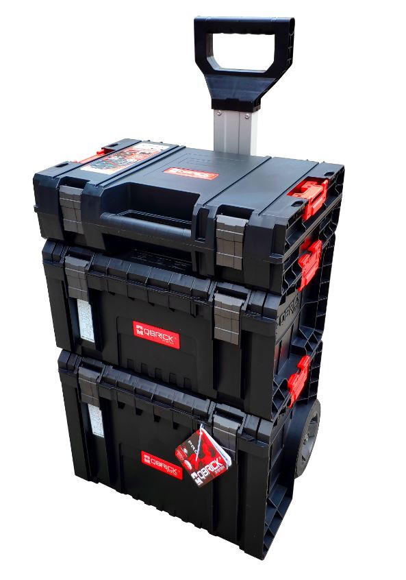 Qbrick Schwarz System Pro Wagen + Werkzeugkasten + Werkzeugkoffer-Set - Skrz N4935