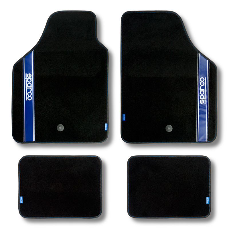 Sparco Gummimatten Fußmatten Automatten Schwarz Blau 4x [Hersteller-Nr. 03763BBS] für Audi, Opel, Renault, Dacia, VW - Image 2
