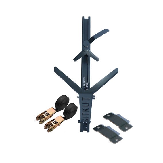 Chevalet de sciage à support latéral mobile et léger, acier, jusqu'à 50 kg, 25 cm de diamètre