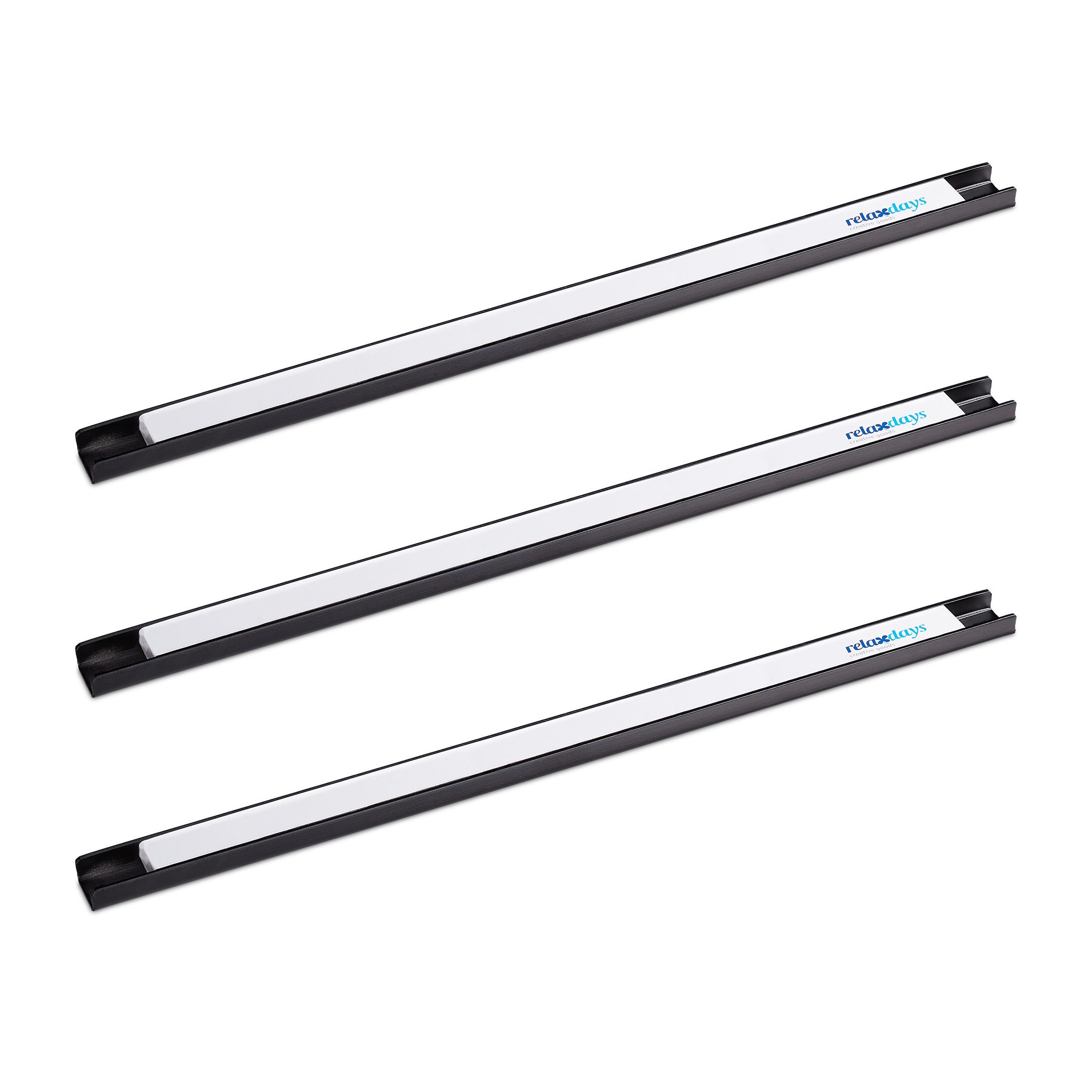 Barre magnétique murale en acier pour outils, 45 cm, charge 13 kg par rail, lot de 6