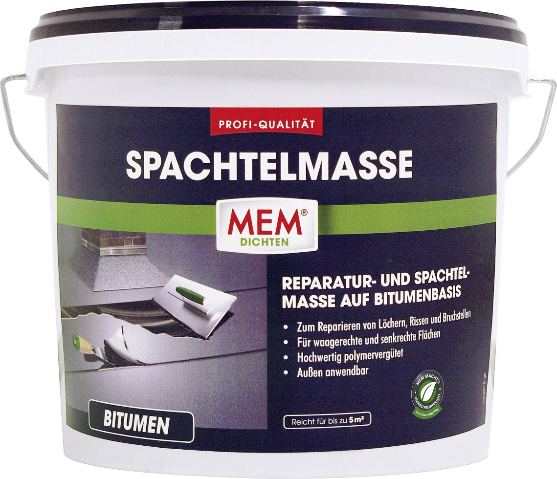 Mem - Bitumen Spachtelmasse 7 Kg Spachtelmassen