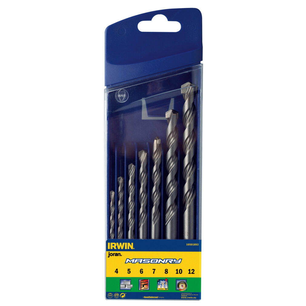 Irwin Set Mit 7 Bohrern Für Betonmauerwerk, 4-12 Mm - I-10501893