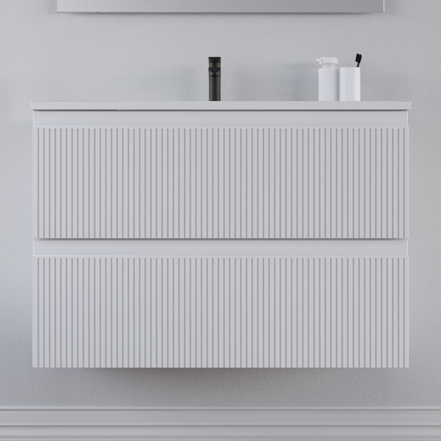 Cosyneo - Meuble De Salle De Bain 70cm Avec Plan Simple Vasque - Sans