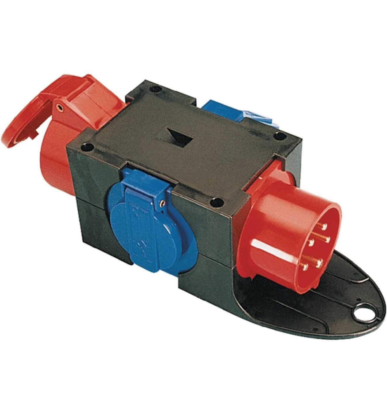 Pce Schwarz Kompaktverteiler Cee-16 A,5-Polig 1Xcee 16 A,2X230v