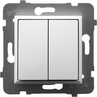 Ospel Aria Treppenhausschalter + Einpolig Weiß Łp-9U/M/00
