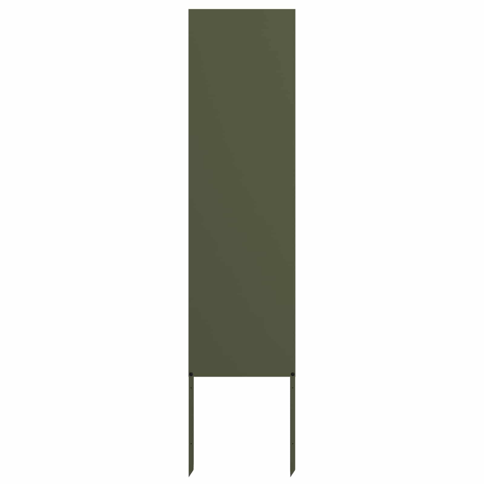 Garden Privacy Screen Olive Green 32 X 140 Cm Cold-rolled Steel Vidaxl