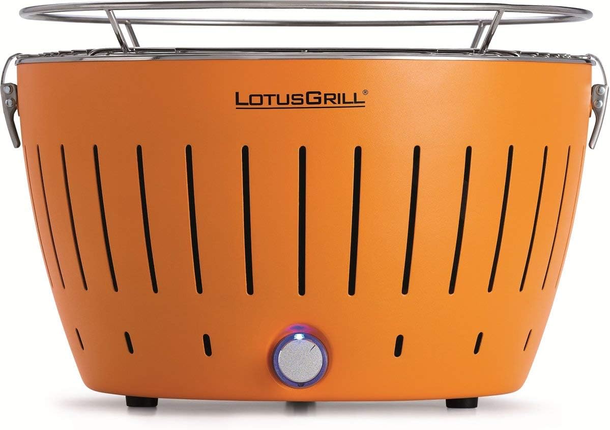 LotusGrill Classic Holzkohlegrill G340 in Mandarinenorange für 4 Personen, 32 cm Grillrost Durchmesser, pulverbeschichteter Stahl - Bild 4