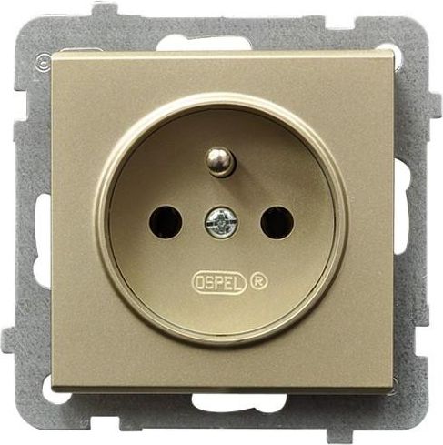 Ospel Sonata Einzelsteckdose Mit/Ohne Champagnergold Gp-1Rz/M/39