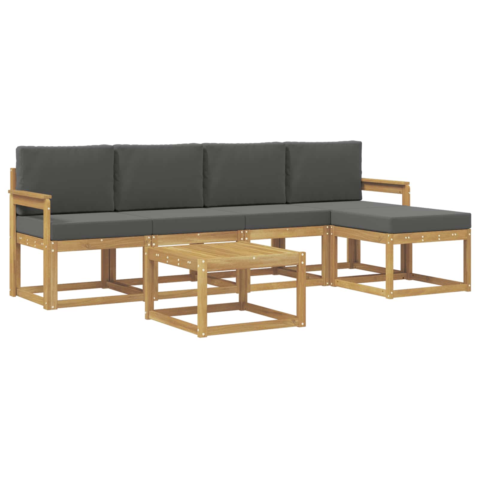 Set Di Divani Da Esterno 6 Pz Bianco E Antracite Vidaxl