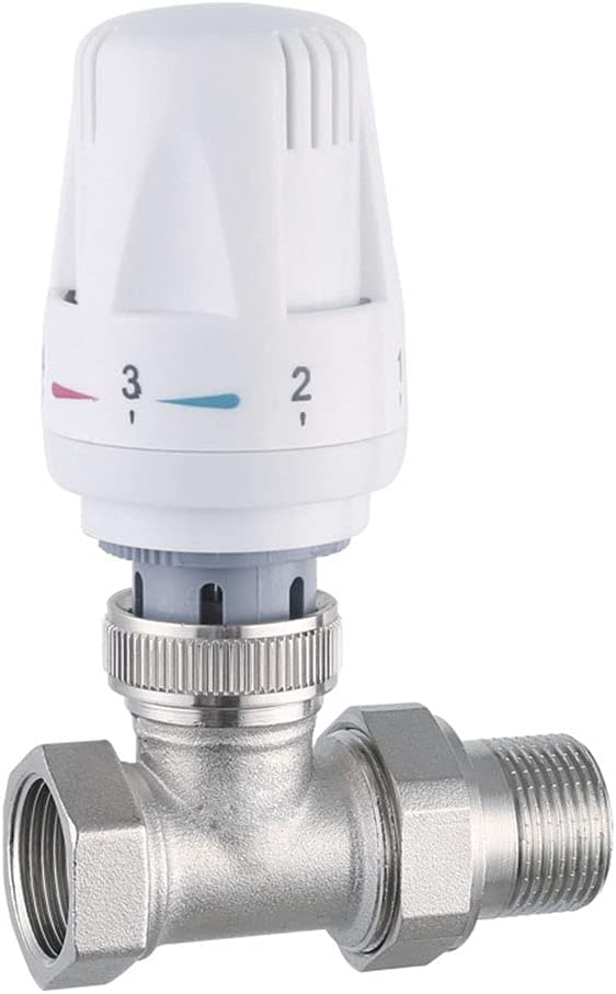Ccykxa Qiumi Thermostatisches Heizkörperventil Aus Messing, 1/2", 3/4", 1", Gerade Ausführung, Dn15, Dn20, Dn25, Automatische Temperaturregelung, Fußbodenheizung