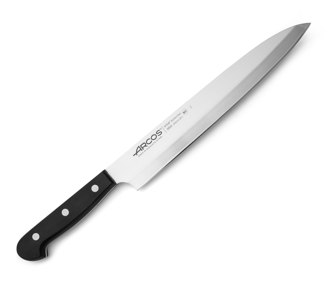 Arcos Schwarz Yanagiba Messer Universal 289904 Aus Nitrum Steel, Mit Mango Aus Polyoxymethylen Und 24 Cm Klinge Im Etui - Bild 2