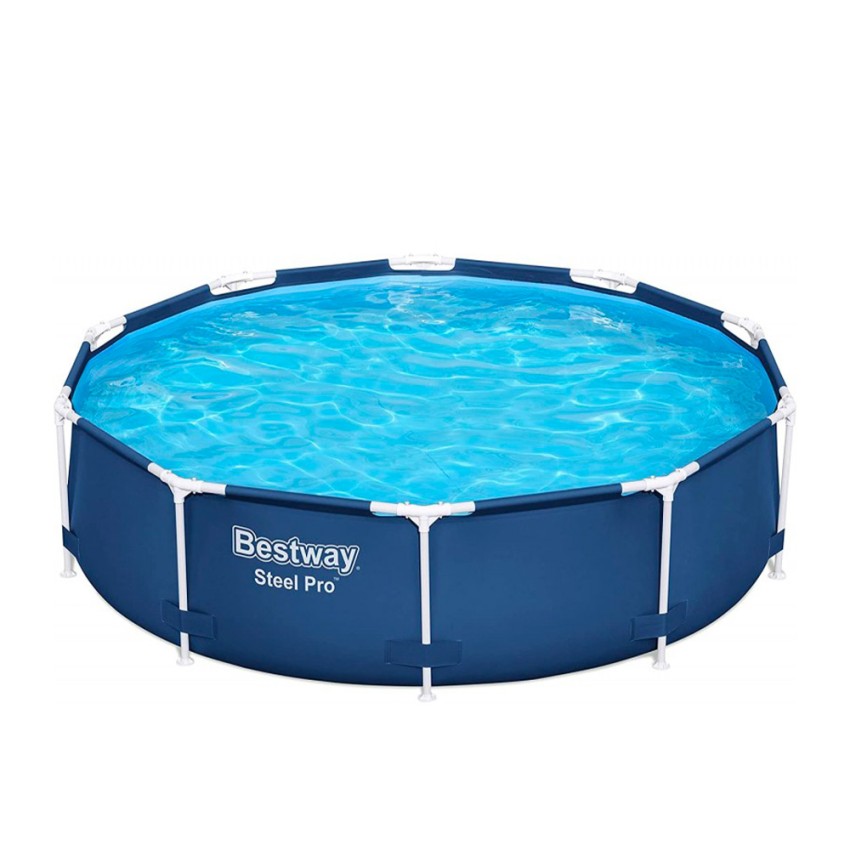Bestway 56679 Steel Pro Frame Pool Set Rund Mit Filterpumpe 305 X 76 Cm