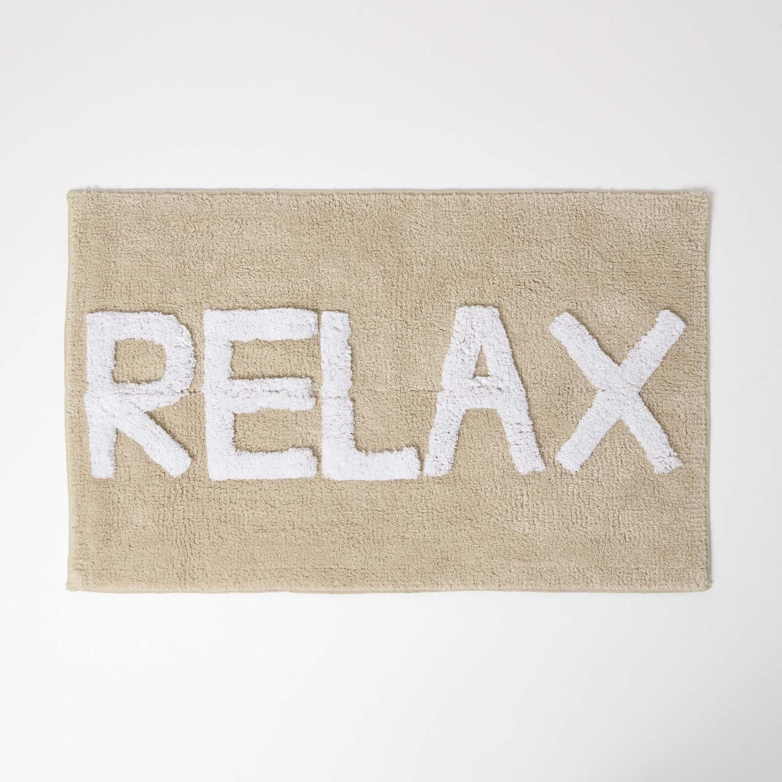 Homescapes - Beige Relax Bath Mat 100% Cotton, 50 X 80 Cm