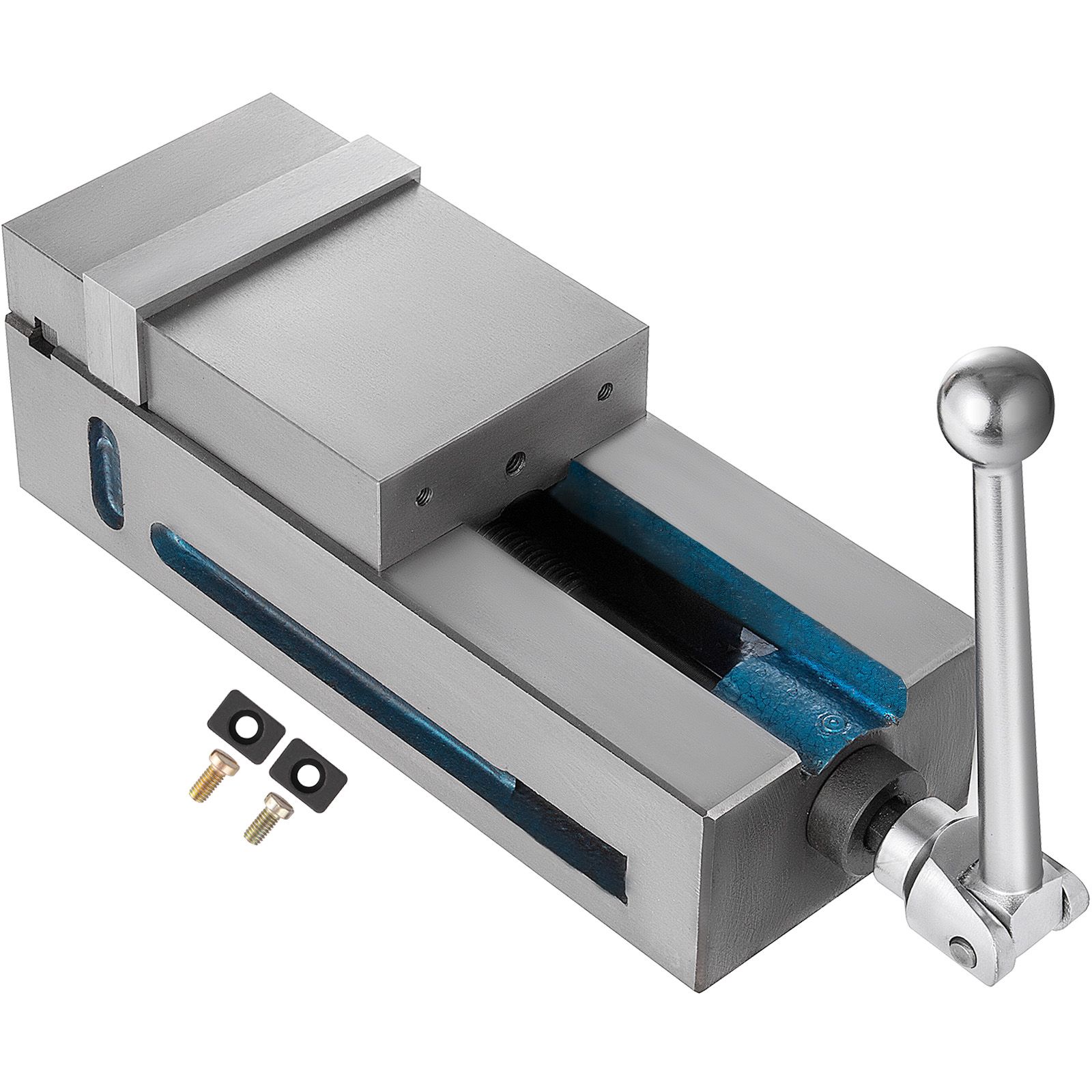 Étau d'établi de précision 4 pouces (100 mm) en fonte ductile QT500, mâchoires acier 45# trempé, serrage 19 KN