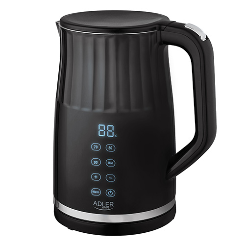 Adler Schwarz Ad 1350 Led-Wasserkocher Mit Temperaturregelung 1,7 L