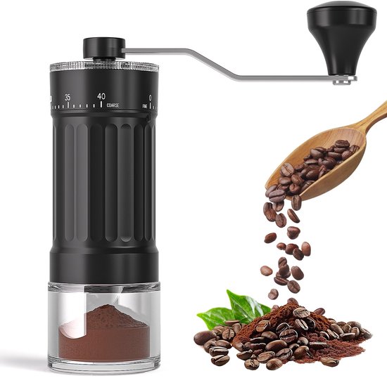 Macinacaffè Manuale Regolabile Esternamente: Macinacaffè Manuale Portatile Con Meccanismo Di Macinatura In Ceramica Di Alta Qualità, 40 Impostazioni, Ideale Per I Viaggi.