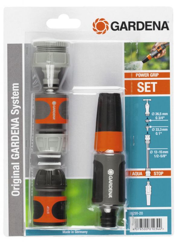Gardena Grau Gartenbrause, Power Grip Set - Image 8