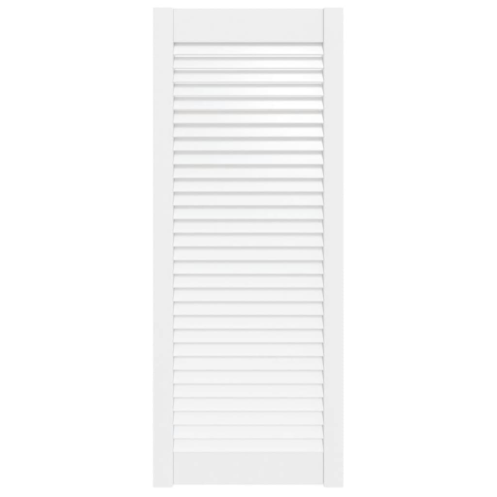 Cabinet Door Louvred Design White 99.3x39.4 Cm Solid Wood Pine Vidaxl