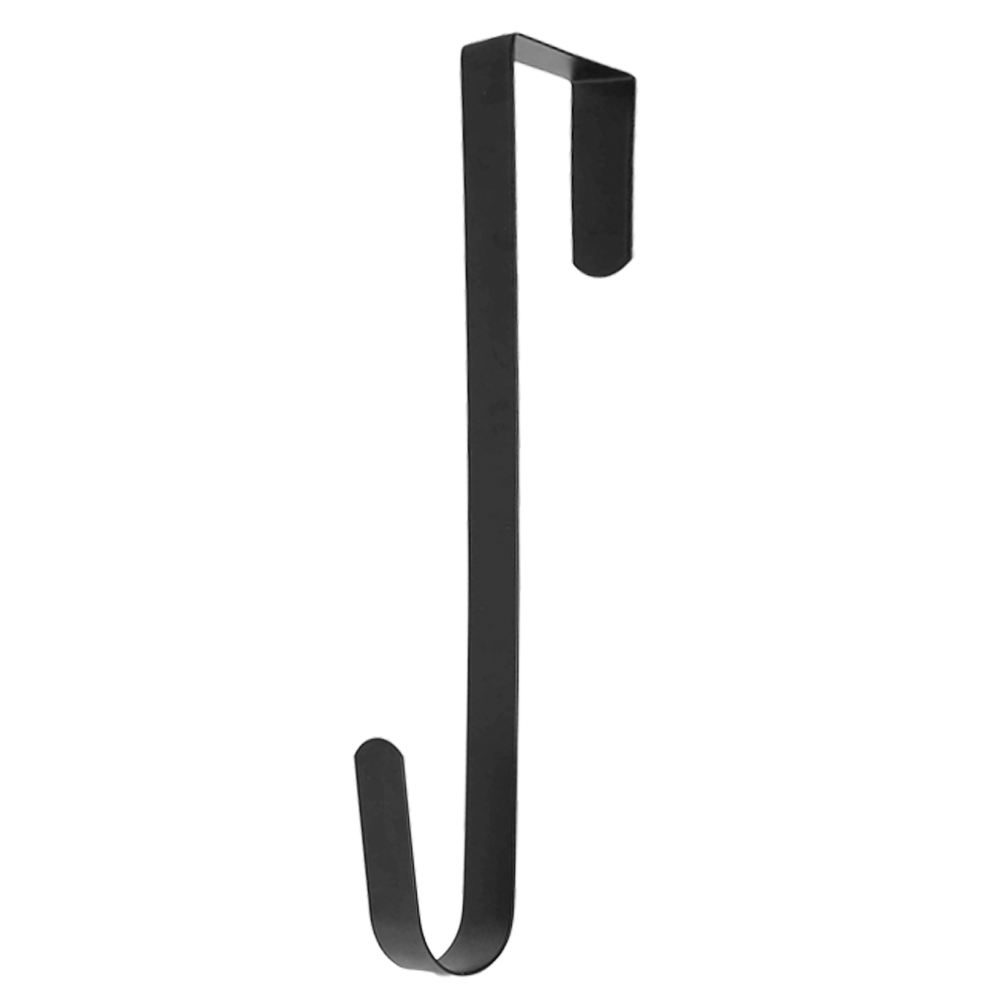 Crochet porte-couronne sans vis pour porte d'entrée et intérieure, noir