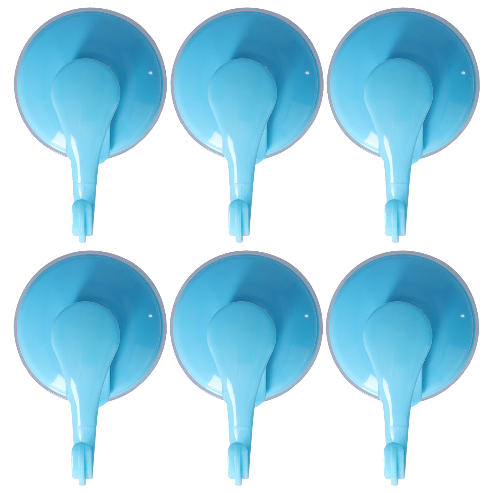 Crochets magnétiques en acier inoxydable, fixation adhésive sans perçage, bleu clair, lot de 12