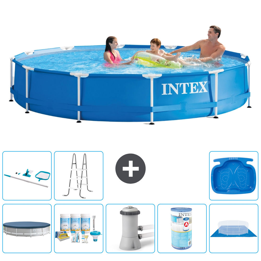 Intex Piscina Con Struttura Rotonda - 366x76 Cm - 7-pezzi  S41576 Intex