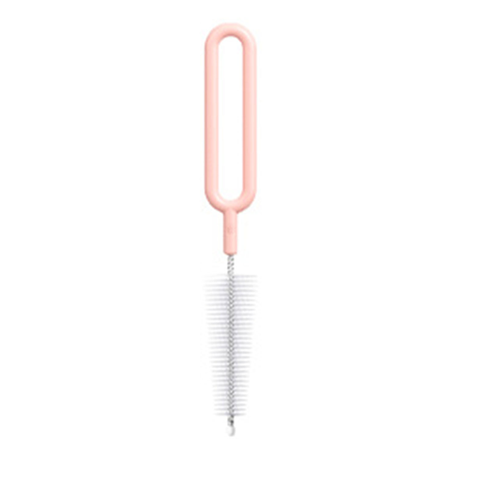 Brosse à tétine rotative à 360° en acier inoxydable, poils nylon doux, avec trou de suspension, vert foncé