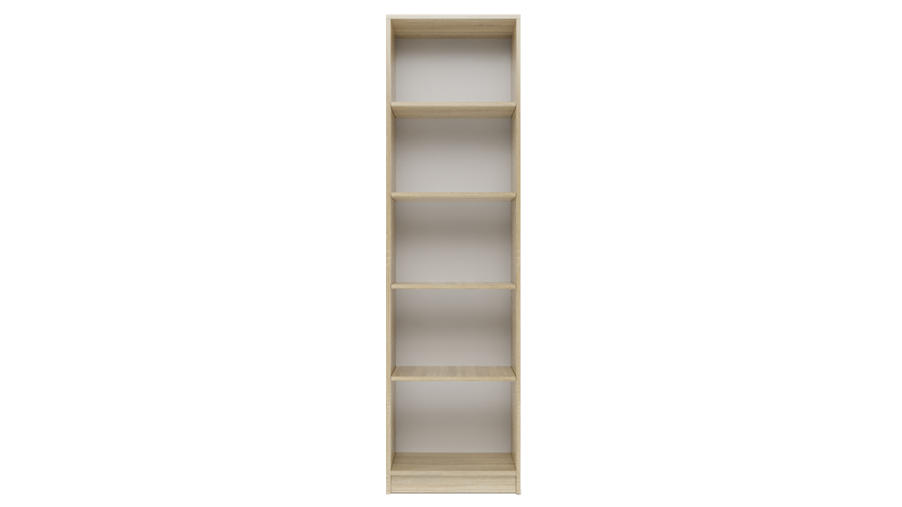 Veneti Schmales Bücherregal Rauno – 50 Cm, Eiche Sonoma - Bild 4