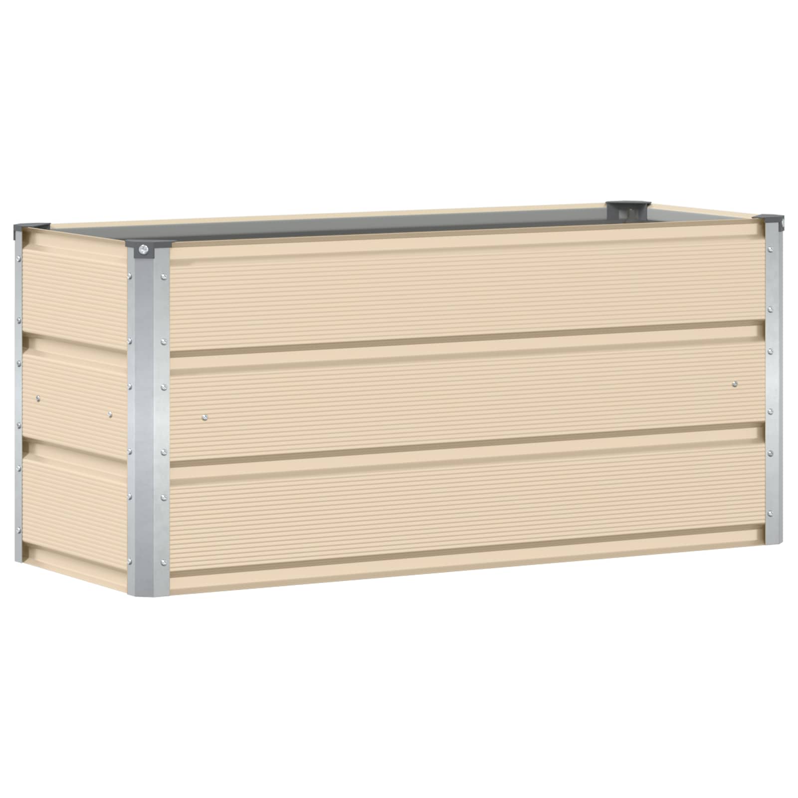 vidaXL Jardinera Marfil 100 x 40 x 45 cm Acero