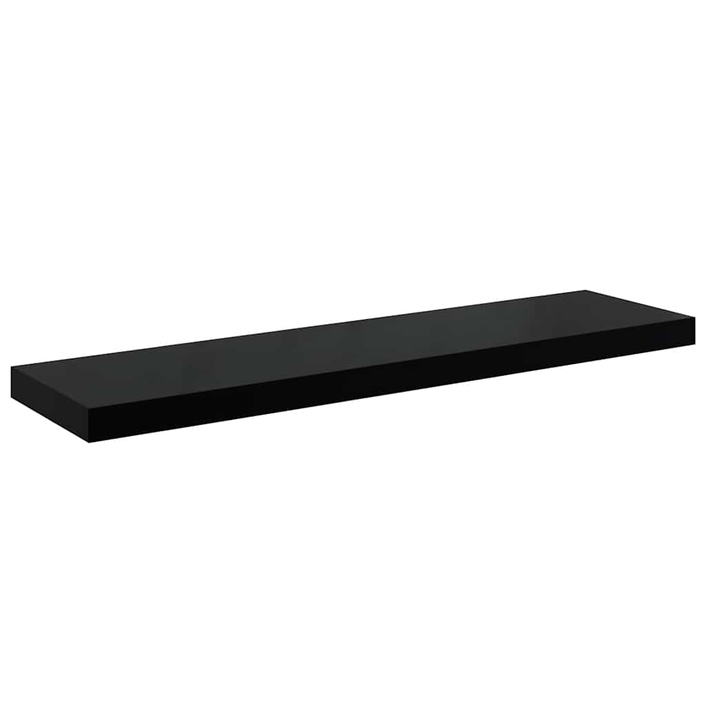 Vidaxl Schwarz Floating Wall Shelf High Gloss Black 90X23,5X3,8 Cm Mdf