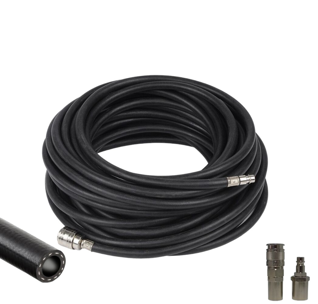 Tubo In Gomma 8x17 Con Rinforzo Per Aria Compressa 20 Bar Completo Di  BUD